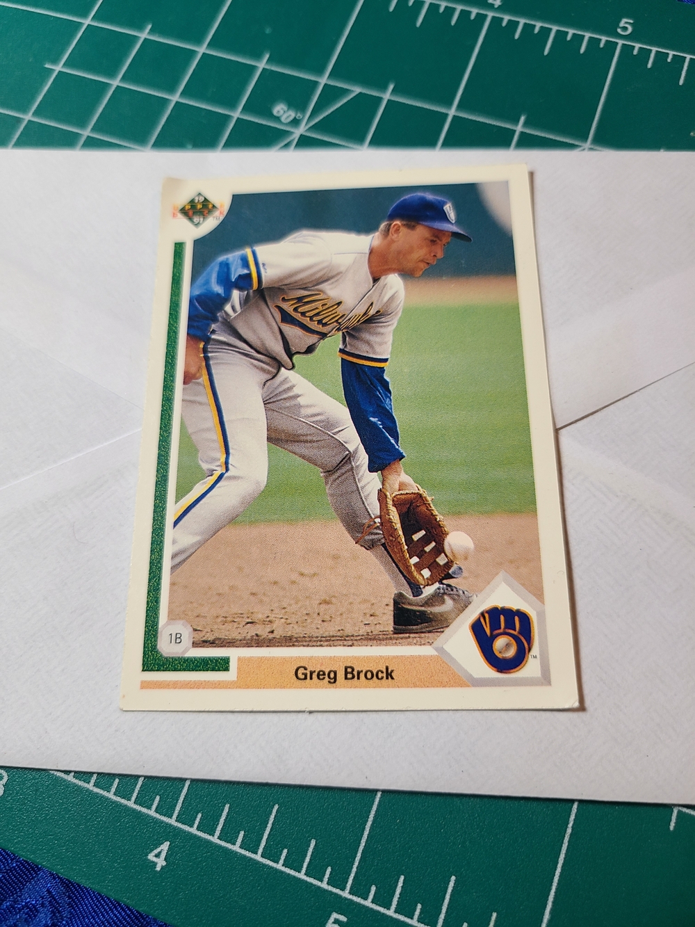 Greg Brock Baseball Trading Card - BREWERS